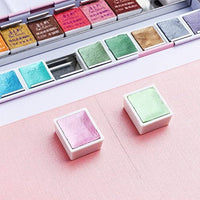 Colores Paul Rubens Artist Grado Acuarela Pasteles Sólidos de Viaje Bolsillo Set Gouache Pintura con Caja de Metal - Arteztik
