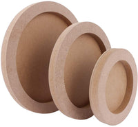 Tableros de madera para pintura, Dedoot 3 piezas redondas de madera sin terminar de verter paneles de madera, 0.6 in de profundidad, tablas de pintura de madera para pintura, arte y manualidades (5.7", 7.8 in y 9.7 in de diámetro) - Arteztik
