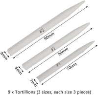 15 piezas tocones y Tortillions con juego de 2 piezas Papel de lija sacapuntas y 1 lápiz herramienta de extensión para Sketch Dibujo - Arteztik

