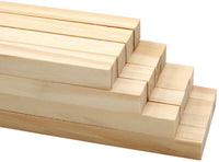 Varilla cuadrada de madera de 1/2 × 12 pulgadas, pequeñas tiras de madera dura sin terminar palos de madera para manualidades proyectos de bricolaje (30 unidades) - Arteztik
