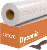 Cinta de transferencia para vinilo, 12 pulgadas x 70 pies, con rejilla de alineación naranja para vinilo adhesivo, cinta de transferencia de vinilo para Silhouette Cameo, Cricut para calcomanías, signos, ventanas y pegatinas - Arteztik
