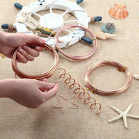 Alambre de aluminio BBTO, 4 tamaños (0.039 in, 0.059 in, 0.079 in y 0.098 in de grosor), alambre de metal flexible para manualidades y esculturas de bricolaje, 4 rollos, cada rollo de 16.4 pies (cobre) - Arteztik
