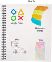 XL Spiral Multimedia Paper Pad 9 x 12 pulgadas Multiuso 60 hojas - Arteztik
