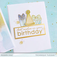 Juego de sellos de cumpleaños grandes | Sellos de Fotopolímero - sellos de goma transparente | Sellos para hacer tarjetas - Arteztik
