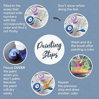 Lin-A-Lex - Pintura para manualidades con números para adultos y niños, paisaje urbano de invierno, pintura apta para principiantes, con cepillos suaves, aceites de pigmento acrílico y ganchos para colgar (sin marco) - Arteztik
