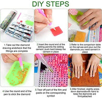 Kit de pintura de diamante 5D para adultos y niños, broca completa, redonda, con diamantes de imitación, arte abstracto, pintura al óleo, perfecto para decoración de la pared del hogar, regalo (12 x 16 pulgadas) - Arteztik

