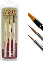 Pinceles Wargamer: el juego de brochas de The Army Painter para pintar miniaturas más buscado. Pinceles de calidad hechos a mano en Europa, 3 pinceles - Arteztik
