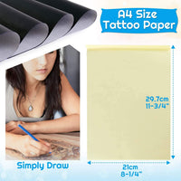 Papel de transferencia de tatuajes, Audab 38 hojas plantilla de papel para tatuaje, 8 1/4 pulgadas x 11 3/4 pulgadas - Arteztik

