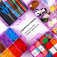 7 Layers Stackable Storage Container, 70 Adjustable Compartments (Purple) Stackable Storage Container, Perfect for Kids Toys, Art Crafts, Jewelry, Supplies, Mini Case & Letter Sticker Included - Arteztik
