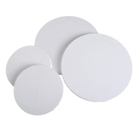 IVON Lienzo redondo, 4 piezas de tablero de lienzo profesional estirado circular para pintura, vertedor acrílico – 12 pulgadas y 8 pulgadas - Arteztik
