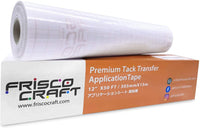 Frisco Craft - Rollo de cinta de transferencia de papel transparente para alineación perfecta de Silhouette Cameo, vinilo adhesivo Cricut para calcomanías (12 x 50 pies) - Arteztik
