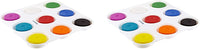 Sax 402321 - Juego de 9 tartas de pintura con bandeja (no tóxicas, 2 1/4 x 3/4 pulgadas), varios colores - Arteztik
