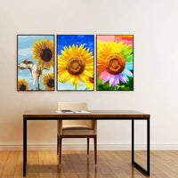 Pintura por números para adultos 16 x 20 pulgadas lienzo DIY pintura al óleo para adultos niños principiantes girasol azul cielo (sin marco) - Arteztik
