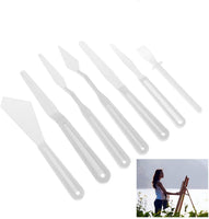 Hicello - Juego de cuchillos de paleta de plástico flexible para artistas y pintura al óleo (7 unidades) - Arteztik
