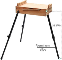 Caballete francés de madera de haya ligera con trípode de aluminio - Arteztik

