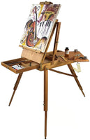 Caballete francés de calidad de artista, madera dura, incluye lienzo de 16 x 20 edición especial de regalo - Arteztik
