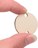 Favide 200 unidades en total, etiquetas de madera con agujeros y anillos de 0.472 in para tarjetas de cumpleaños, San Valentín, tareas, artes y manualidades (juego de 1) - Arteztik
