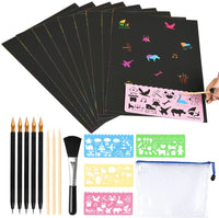YOTINO - Juego de papel para pintar arcoíris, arcoíris, para actividades de papel rayado, grabado, arte para niños y adultos para decorar, arte y manualidades, idea de regalo para niños adultos - Arteztik
