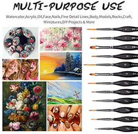 Juego de 5 pinceles de pintura de micro detalles, pinceles de pintura en miniatura para pintura, acrílico, miniatura, para acuarela, aceite - Arteztik

