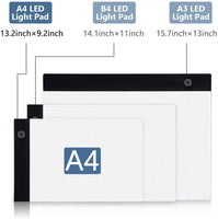 Caja de luz LED A4 con luz LED ajustable, para pintar con diamantes 5D - Arteztik
