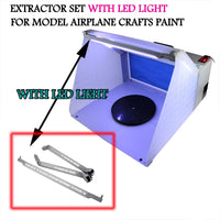 OPHIR 2 juegos de cabina de aerosol para aerógrafo con filtro de iluminación LED, cabinas de aerosol de pintura portátil para modelo, manualidades, uñas, tarta, camiseta (2) - Arteztik
