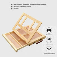 Caballete de mesa de arte con caballete de pintura ajustable, caballete de artista portátil con cajón, caballete de escritorio premium para estudiantes aficionados - Arteztik
