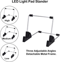 [3 en 1] caja de luz para el rastreo con soporte y clips desmontables, almohadilla de rastreo para la pintura de diamantes, papel de color de agua, tela fina - Arteztik
