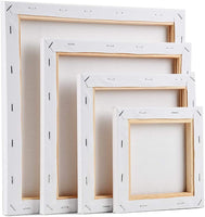 Madisi - Lienzo precortado para pintar, 6 x 6, 8 x 8, 10 x 10, 12 x 12 (8 de cada uno), 32 unidades - Arteztik
