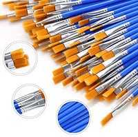AROIC Paint Brushes Set,120 pcs Nylon Hair Brushes for Acrylic Oil Watercolor Artist Professional Painting Kits - Arteztik
