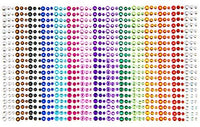 UnityStar - Juego de 900 pegatinas autoadhesivas con diamantes de imitación, para Halloween, Navidad, manualidades, maquillaje, festivales, carnaval, 3, 4 o 0.197 in, con 15 colores - Arteztik
