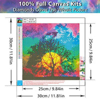 XPCARE Kit de pintura de diamantes, redondo, broca completa, kit de pintura de diamantes 5D por número, para decoración de pared del hogar, adultos y niños, 12 x 12 pulgadas, luna - Arteztik
