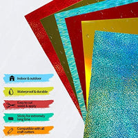 Paquete de hojas de vinilo adhesivas, 12.0 x 12.0 in, ultra mate, paquete de vinilo autoadhesivo permanente en 6 colores para Cricut y Cameo (con 1 papel de transferencia) - Arteztik
