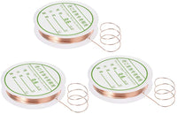 Uxcell alambre de cobre para manualidades, calibre 23, 0.024 in de diámetro. Alambre de metal flexible rojo para manualidades de bricolaje 14.5 pies/4.5 yardas 3 rollos - Arteztik
