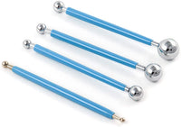 QWORK - Herramienta de mano para decoración de tartas, 20 piezas de pasta extrusora de arcilla, azucarero, pistola para tartas y 4 piezas de bola de metal para modelar tartas y 8 herramientas de modelado de arcilla de plástico - Arteztik
