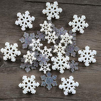 KESOTE 32pcs Navidad copo de nieve Resina Glitter Slime Charms Flatback Resina Adornos adornos para scrapbooking, DIY manualidades, clip para el pelo, decoración de Navidad - Arteztik
