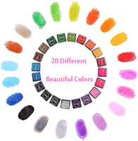 Almohadillas de tinta para sellos, Segaty 20 colores para manualidades, almohadillas de tinta para sellos de goma, para manualidades, manualidades, 40 unidades - Arteztik
