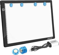 Agptek Bloc, tableta de dibujo, caja de luz para calcar led, brillo ajustable para proyectos de dibujos, bocetos - Arteztik
