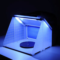 AW Luz portátil aerógrafo de pulverización con iluminación LED 5.6' manguera para pintar arte pastel manualidades uñas camisetas - Arteztik
