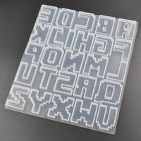 2 moldes de resina epoxi con letras del alfabeto digital, 1 molde grande + 1 pequeño - Arteztik
