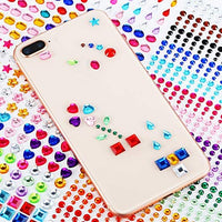 UnityStar - Juego de 900 pegatinas autoadhesivas con diamantes de imitación, para Halloween, Navidad, manualidades, maquillaje, festivales, carnaval, 3, 4 o 0.197 in, con 15 colores - Arteztik
