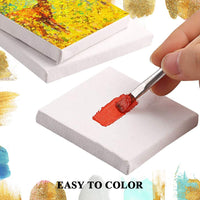 WOWOSS - Lienzo estirado mini, 4 x 4 pulgadas, lienzo de arte profesional para pintura de niños, pintura acrílica, pintura al óleo y medios de arte húmedos - Arteztik

