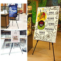 Ohuhu - Caballete para artistas, de 72 pulgadas, para exhibición, trípode de metal de aluminio, caballete de campo con bolsa para tabla/suelo/tablas abatibles, caballete de arte negro, altura ajustable de 25 a 72 pulgadas, suministros de arte escolar - Arteztik
