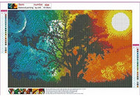 Kit de pintura de diamante para bricolaje, con diamantes de imitación de pavo real redondos, 11.8 x 11.8 in - Arteztik
