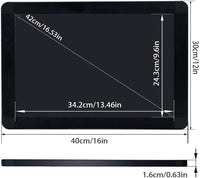 Kookoosmart - Tablero de mensajes de escritura con luz LED, tablero de dibujo con resplandor de neón, mensaje de caja intermitente, borrable y acrílico para niños, manualidades, para tienda, escuela, bar/café (15.7 x 11.8 in) - Arteztik
