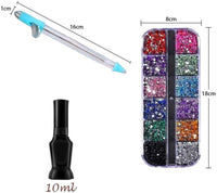 Bolígrafo mágico de pintura con diamantes de imitación 5D para pintura de punto de cruz, accesorios de bordado de doble cabeza, bolígrafo manual y diamantes de imitación, multifunción - Arteztik
