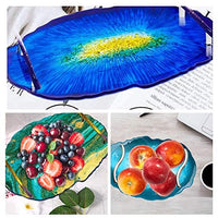 Juanya Molde de bandeja de resina de silicona, bandeja ovalada de ágata de geodo, moldes de fundición epoxi para hacer bandeja, tabla de servir y soporte de accesorios, decoración del hogar (molde de bandeja) - Arteztik
