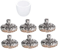 Yalulu - Juego de 7 moldes de silicona para decoración de collares, casquillos y colgantes de resina epoxi - Arteztik
