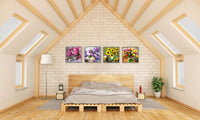 Juego de 4 kits de pintura de diamante 5D para adultos, niños, florero, pintura de diamante grande por números, 16.0 x 16.0 in - Arteztik
