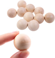 Bolas de madera redondas para manualidades, tamaño 25, 30, 35 y 1.575 in (0.984 in) - Arteztik
