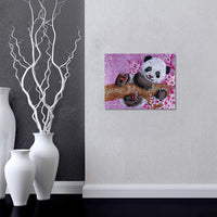 ZSNUOK - Kit de pintura de diamante 5D para adultos o niños, broca de forma especial, para bordar, manualidades, mosaico, suministros de pintura con diamantes para decoración de pared del hogar, lindo panda de 7.9 x 9.8 in - Arteztik

